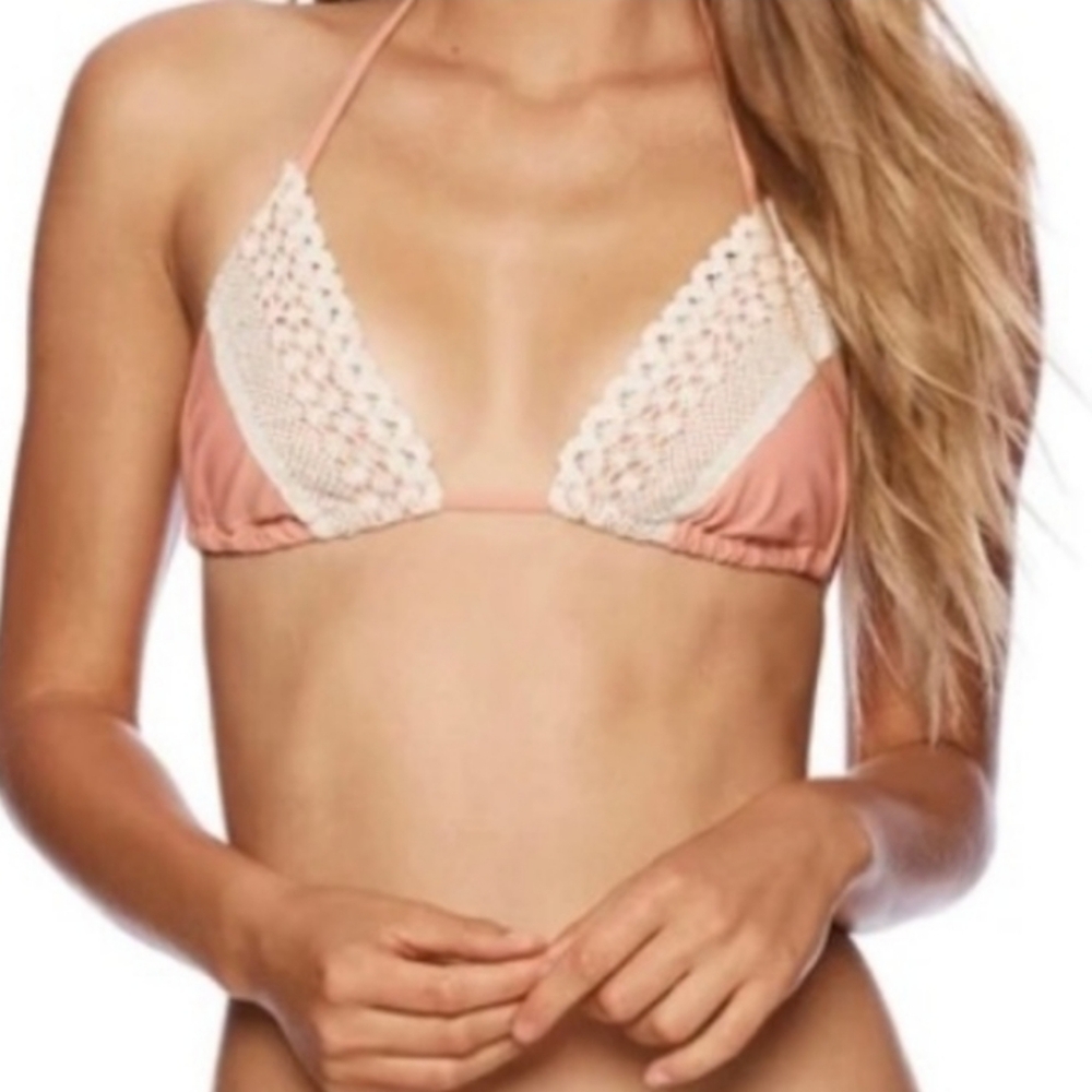Beach Bunny Lady Lace Triangle Bikini Top